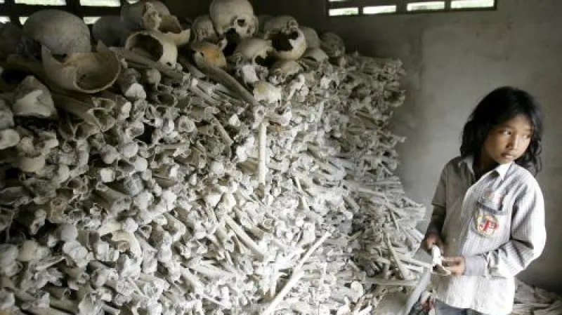 Ostatky obětí Rudých Khmerů