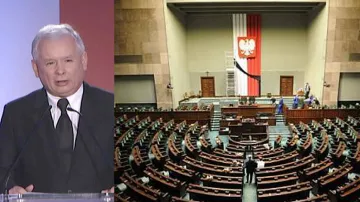 Jaroslaw Kaczyński hájí kříž v polském Sejmu