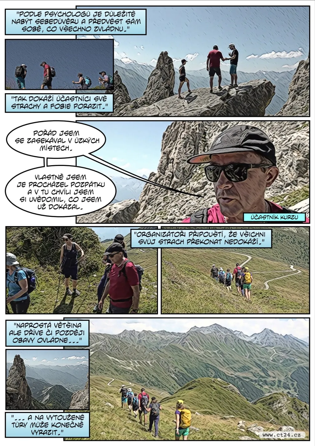 Horští vůdci s psychology pomáhají speciálním kurzem lidem se strachem z výšek