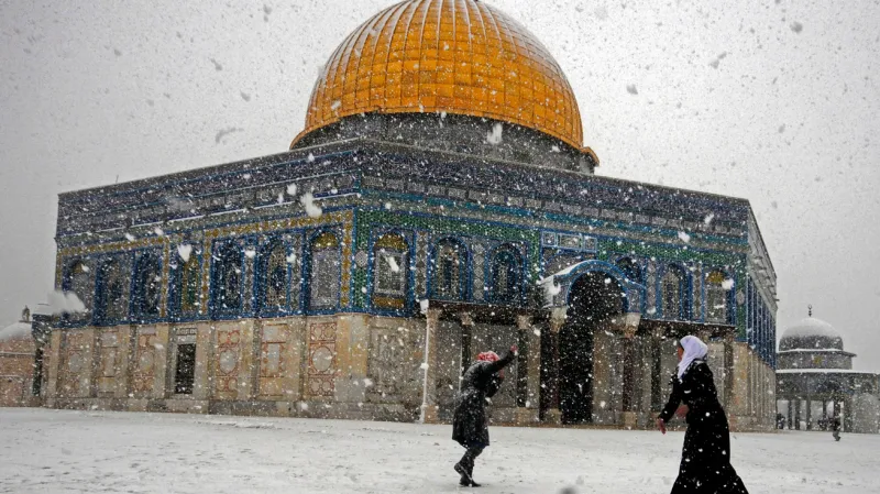 Sníh v Jeruzalémě