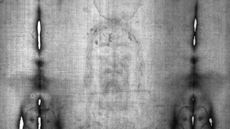 Turínské plátno s údajným otiskem Kristovy tváře