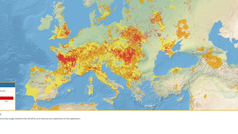 Mapa sucha v Evropě