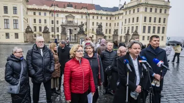 Brífink obětí sexuálního zneužívání v katolické církvi po setkání s prezidentem Petrem Pavlem, 5. února 2026