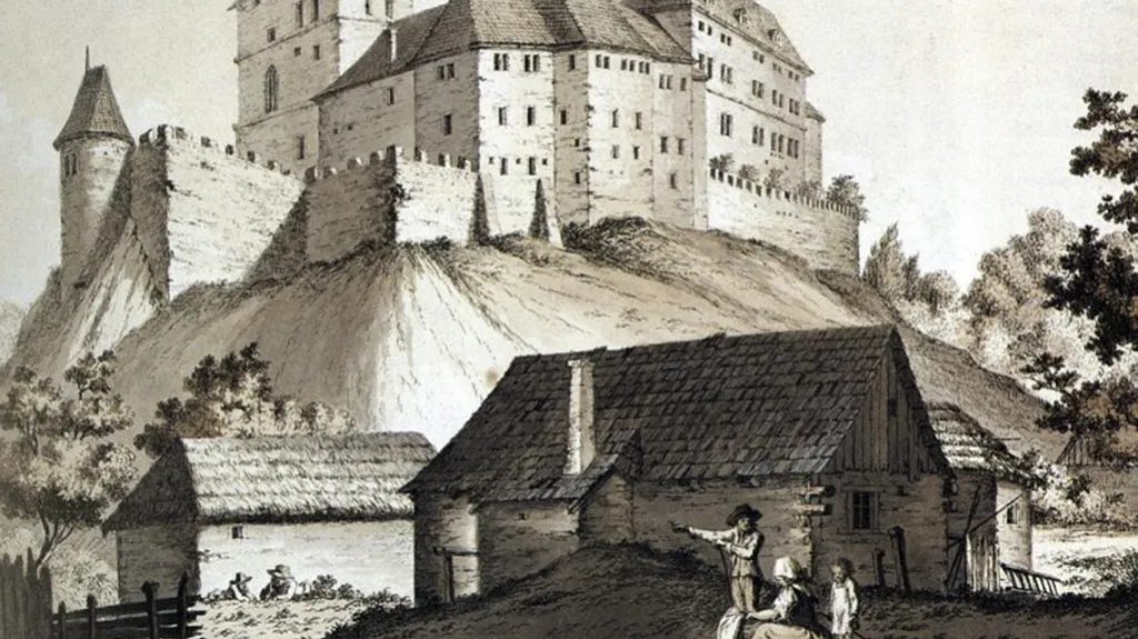 Karlštejn na obraze Ludvíka Kohla z roku 1793