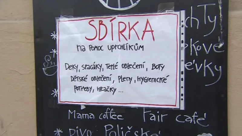 Sbírka darů na pomoc uprchlíkům