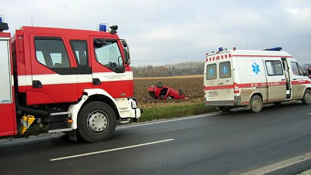 Záchranáři u nehody