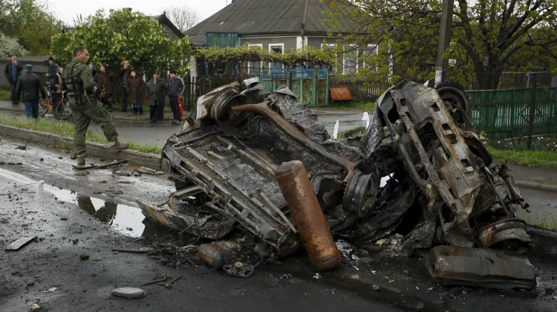 Následky bojů na Donbasu