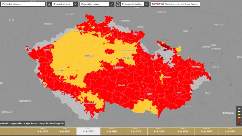 Mrznout má prakticky na celém území Česka