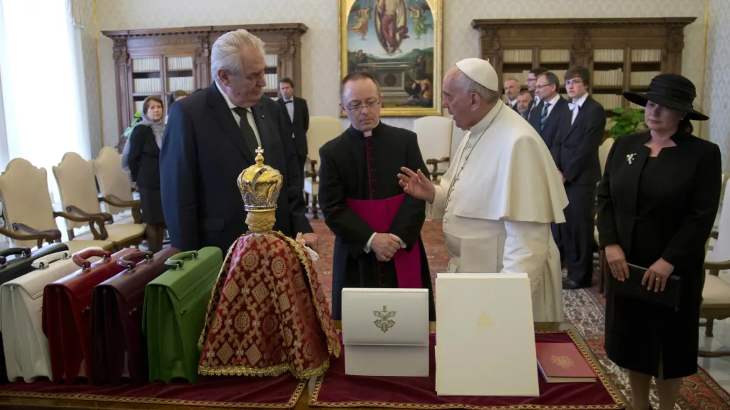 František přijal Miloše Zemana