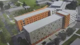 Vizualizace budoucí podoby nemocnice s novou internou