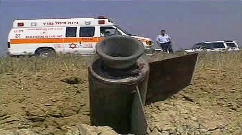 Zbytek rakety, kterými Hamas ostřeluje jih Izraele