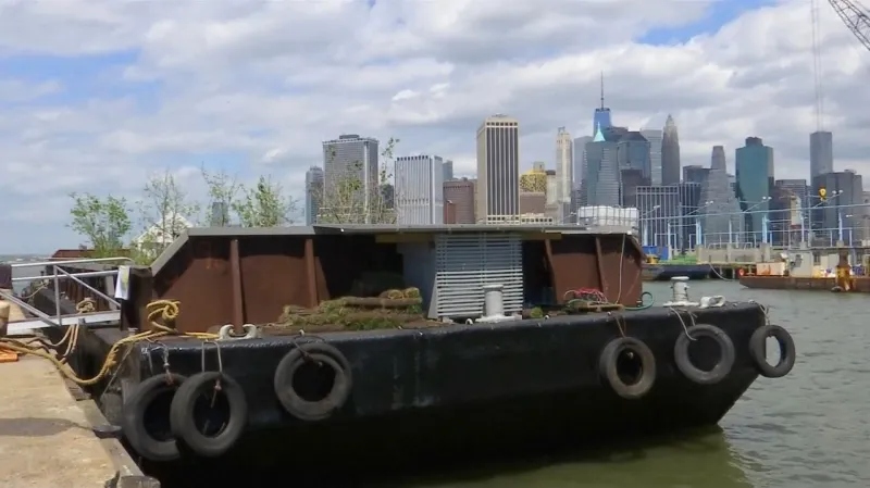 Plovoucí zahrada na Hudsonu