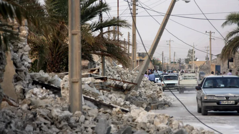 Následky zemětřesení v Íránu