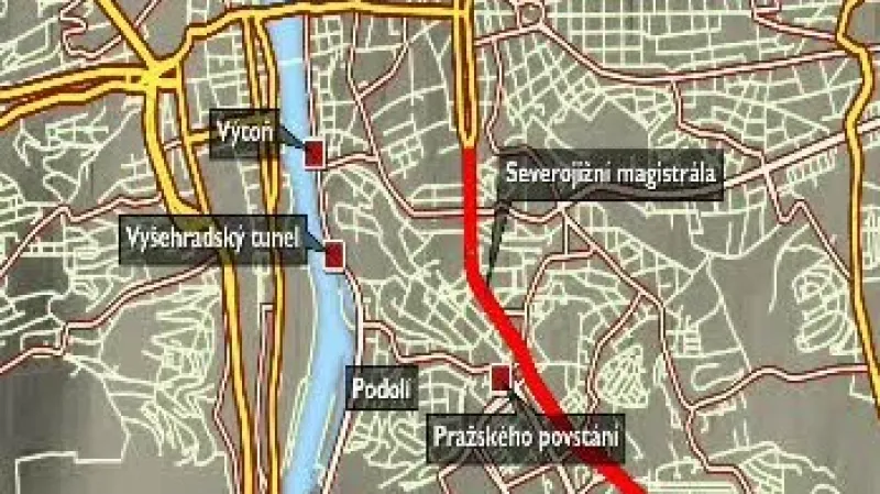 Objížďky Vyšehradského tunelu