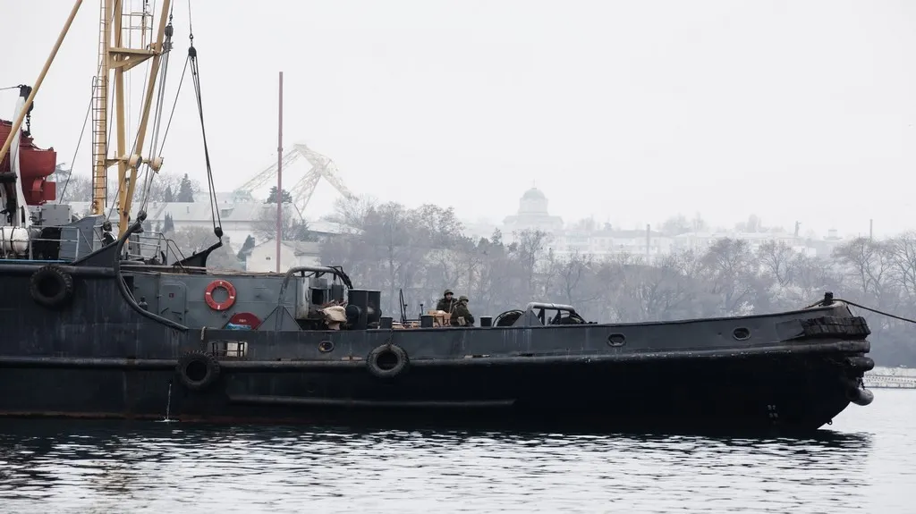Ukrajinská flotila je v Sevastopolu blokována