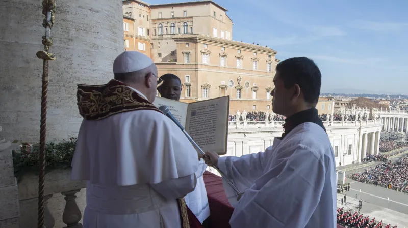František udělil požehnání Městu a světu