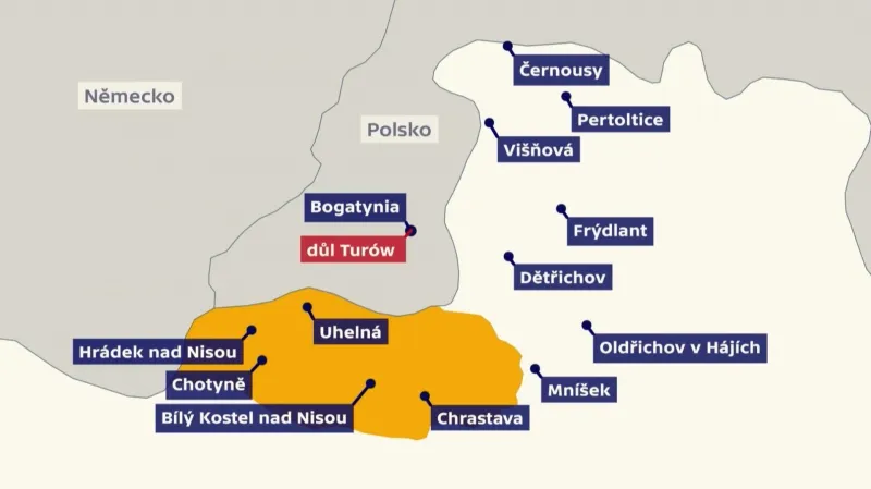 Obce v okolí Dolu Turów