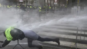 Protest v centru Bruselu