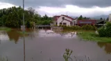 Zaplavené domy v Terezíně