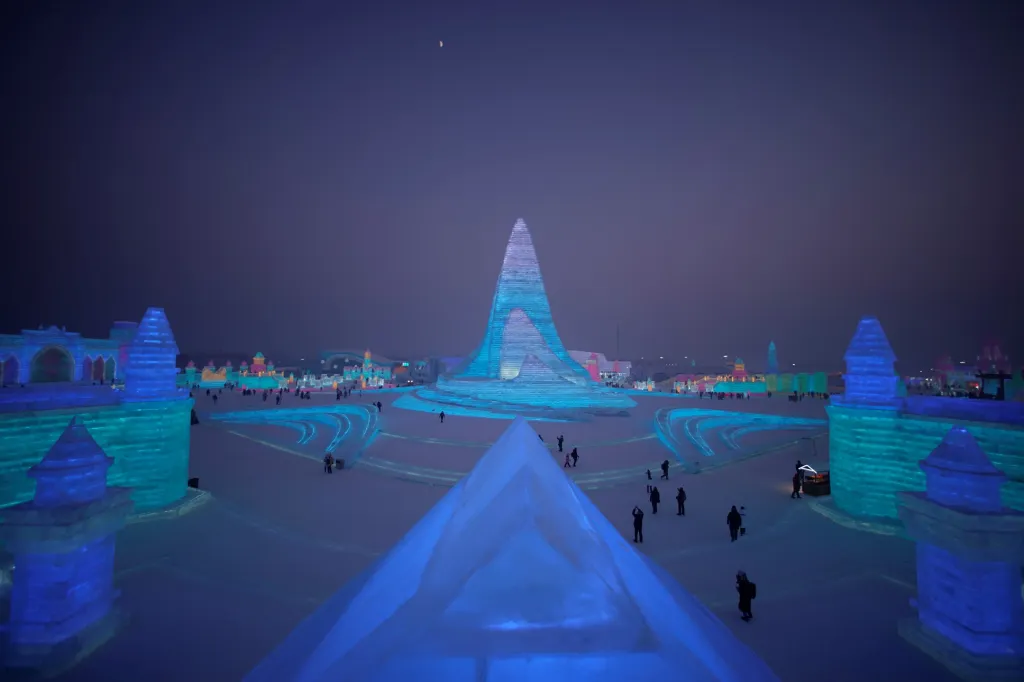 Festival ledu v čínském městě Charbin