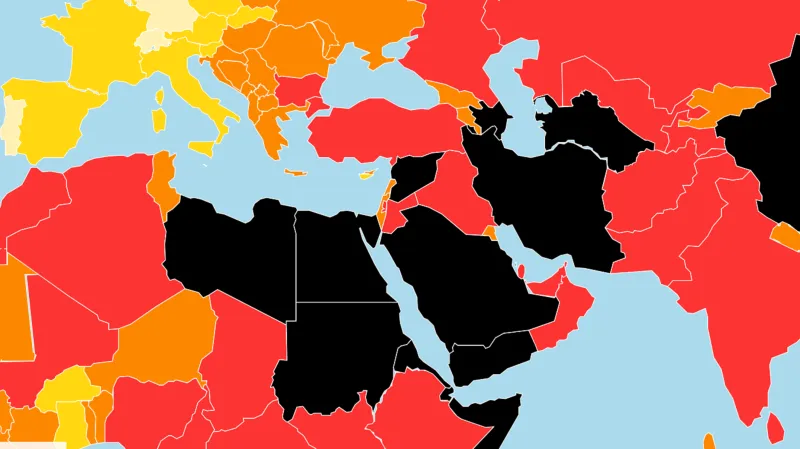 Svoboda tisku. Čím tmavší, tím méně svobodný