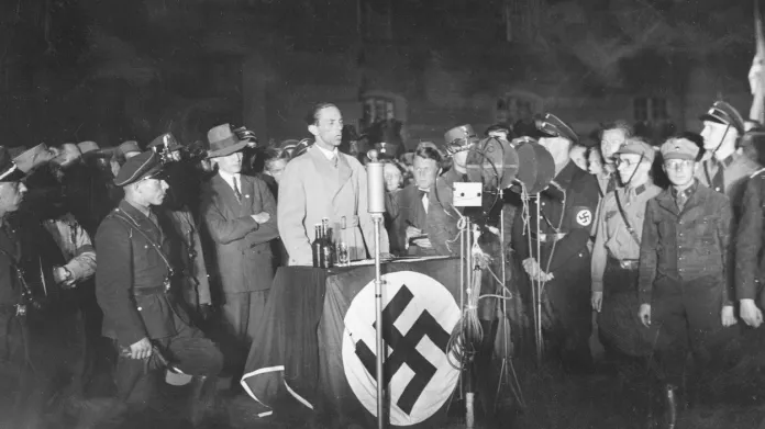 Projev ministra propagandy Josepha Goebbelse