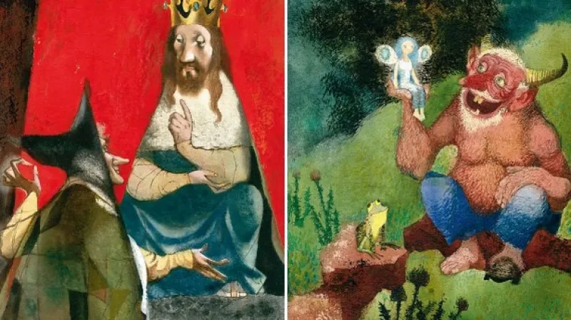 Ilustrace Jiřího Trnky (z pozvánky Českých center k projektu Ve službách imaginace)