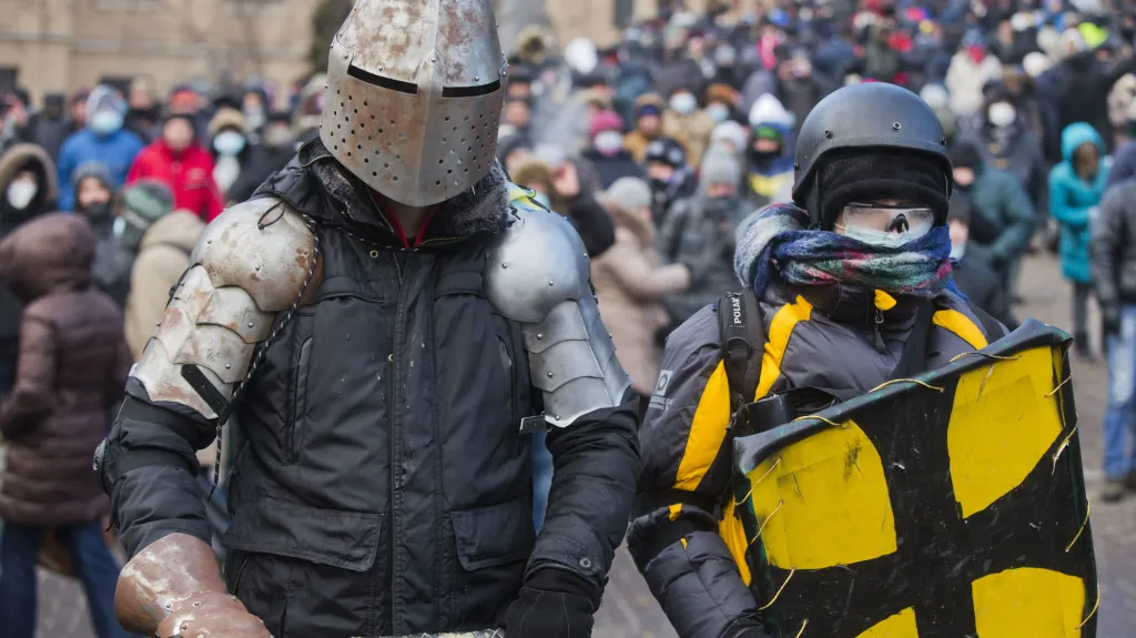 Ukrajinští protivládní demonstranti