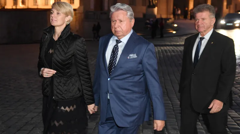 Sportovní manažer Miroslav Černošek s manželkou Petrou