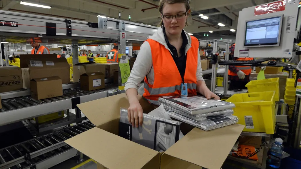Distribuční centrum firmy Amazon
