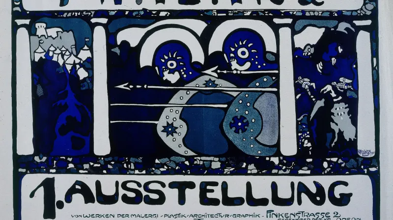 Vasilij Kandinskij / plakát k výstavě sdružení Phalanx, 1901