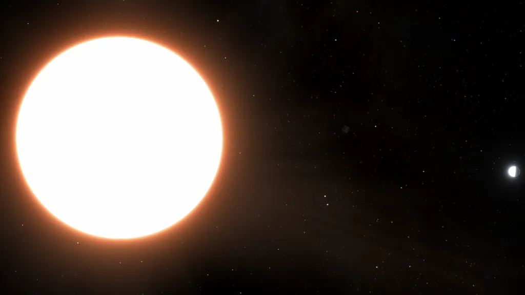 Exoplaneta LTT9779 b u své hvězdy