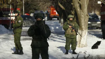 Vojenské hlídky samozvané Doněcké republiky