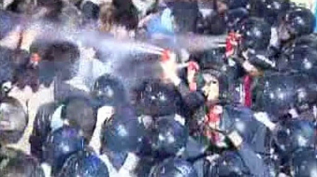 Jihokorejci protestují