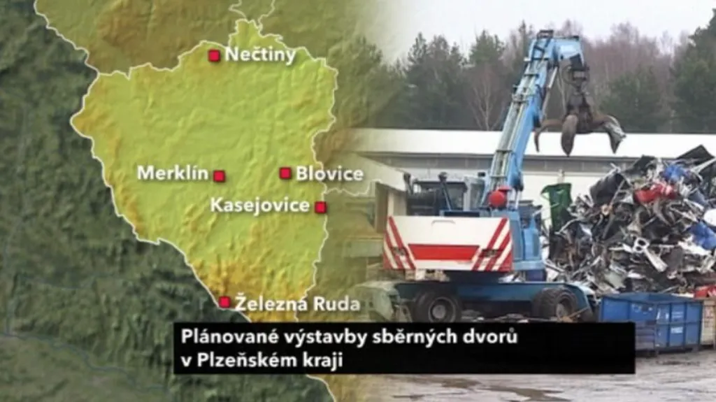 Plánované sběrné dvory v Plzeňském kraji
