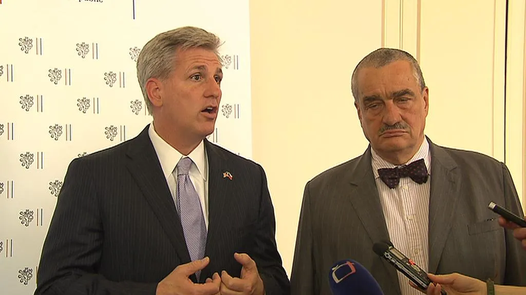 Americký kongresman Kevin McCarthy a Karel Schwarzenberg