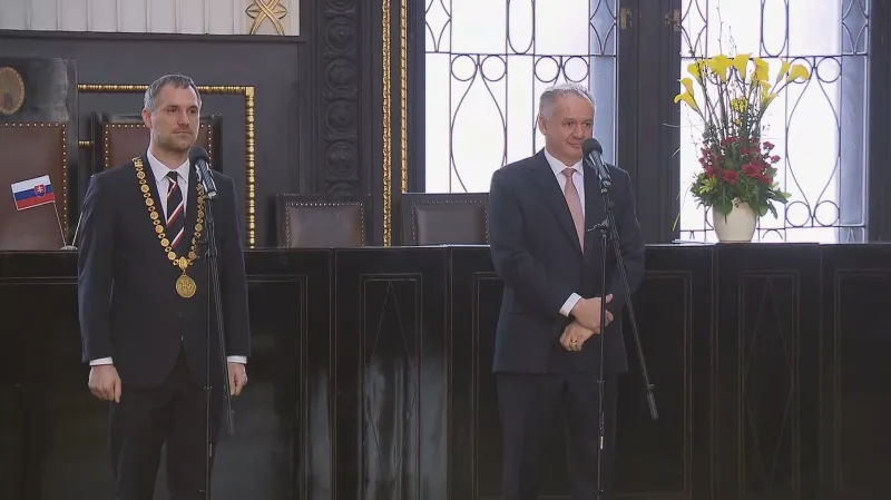 Primátor Hřib a prezident Kiska po společném jednání