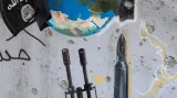 Zeď pomalovaná islamisty ve Fallúdži