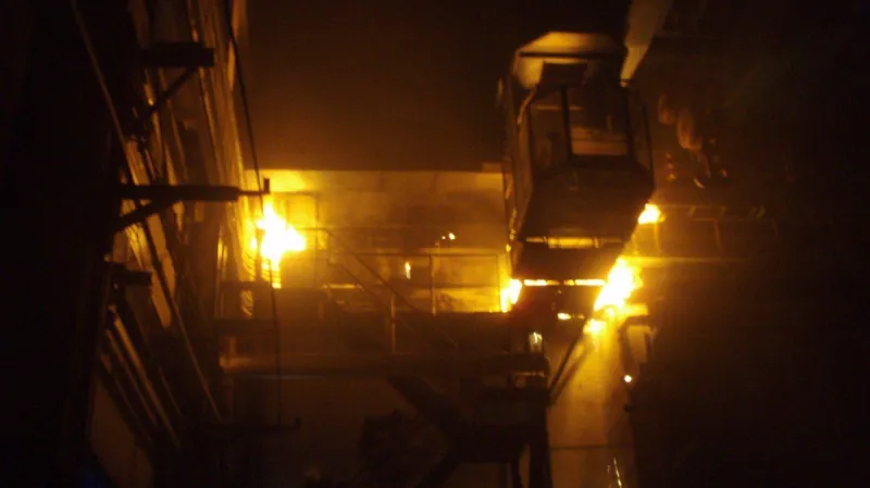 Požár na nádraží v Bohumíně