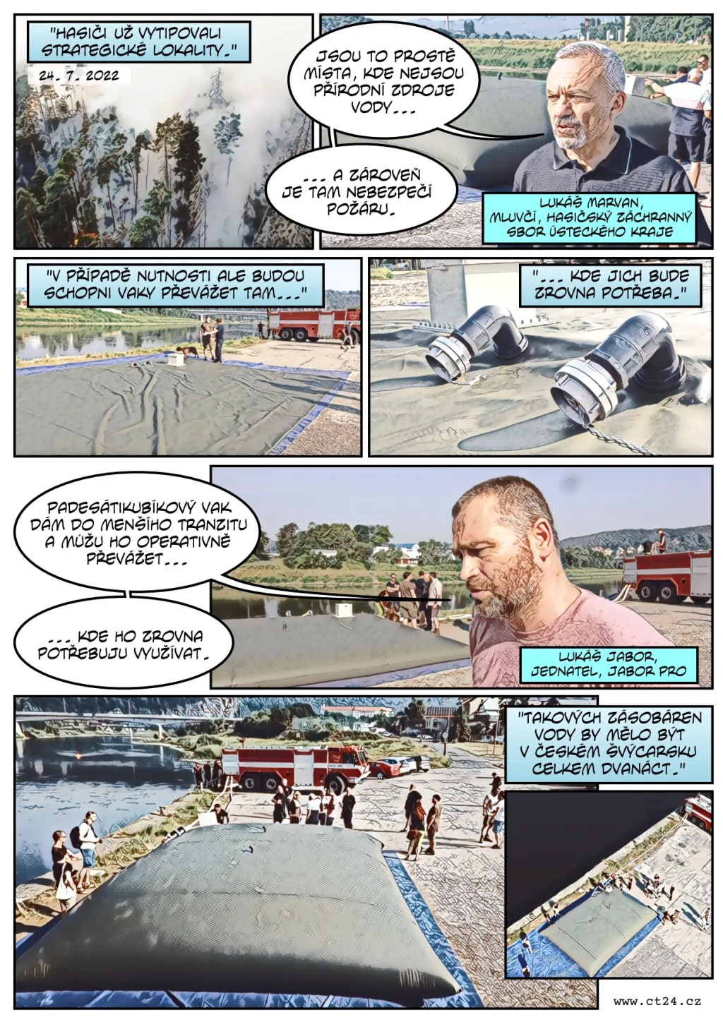 Vodní vaky usnadní hasičům zásahy v NP České Švýcarsko