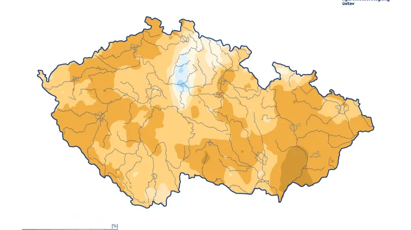 Měsíční úhrn srážek za říjen v procentech normálu 1981-2010