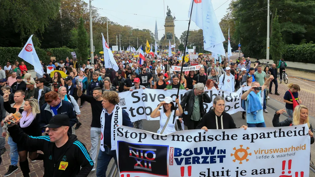 Protest v nizozemském Haagu