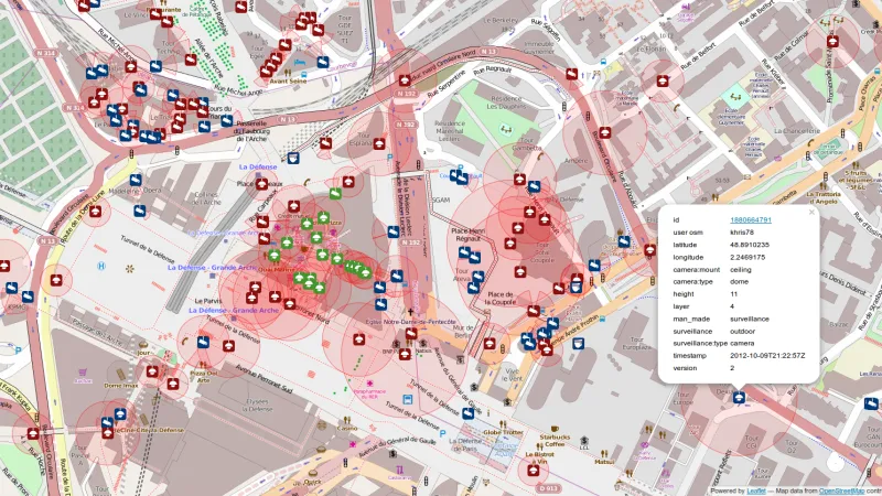 Koncentrace kamer u pařížského Grande Arche