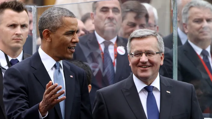 Barack Obama a jeho polský protějšek Bronislaw Komorowski