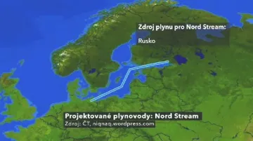 Projektovaný plynovod Nord Stream