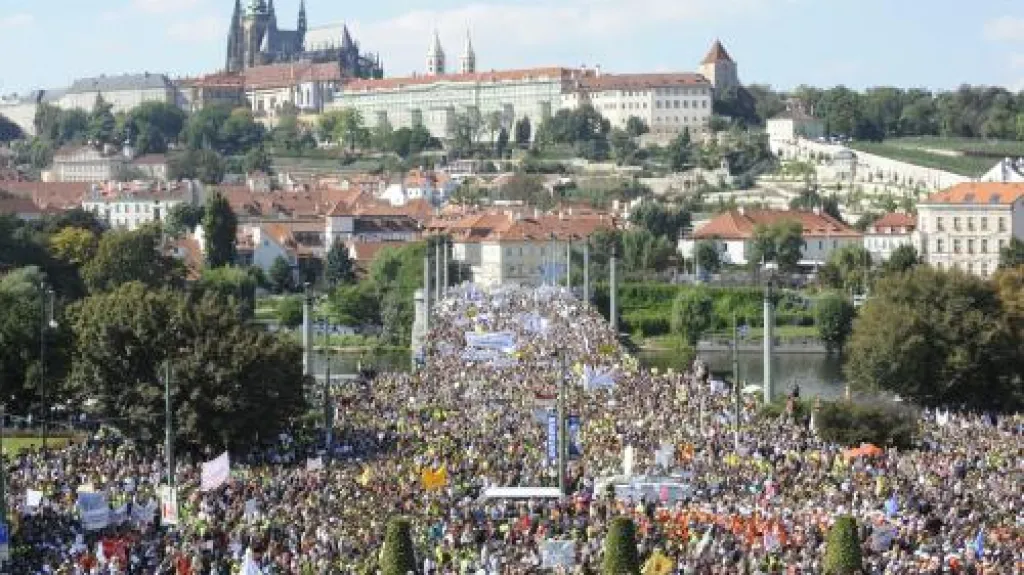 Demonstrace odborářů