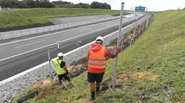 Práce na dálnici D35 (červenec 2025)