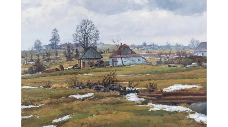 Josef Jambor: Poslední sníh na Blatinách (1961), Horácká galerie v Novém Městě na Moravě