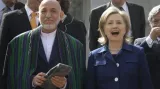 Hamíd Karzáí a Hillary Clintonová
