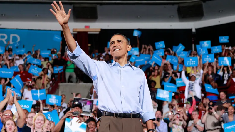 Barack Obama na mítinku v Ohiu
